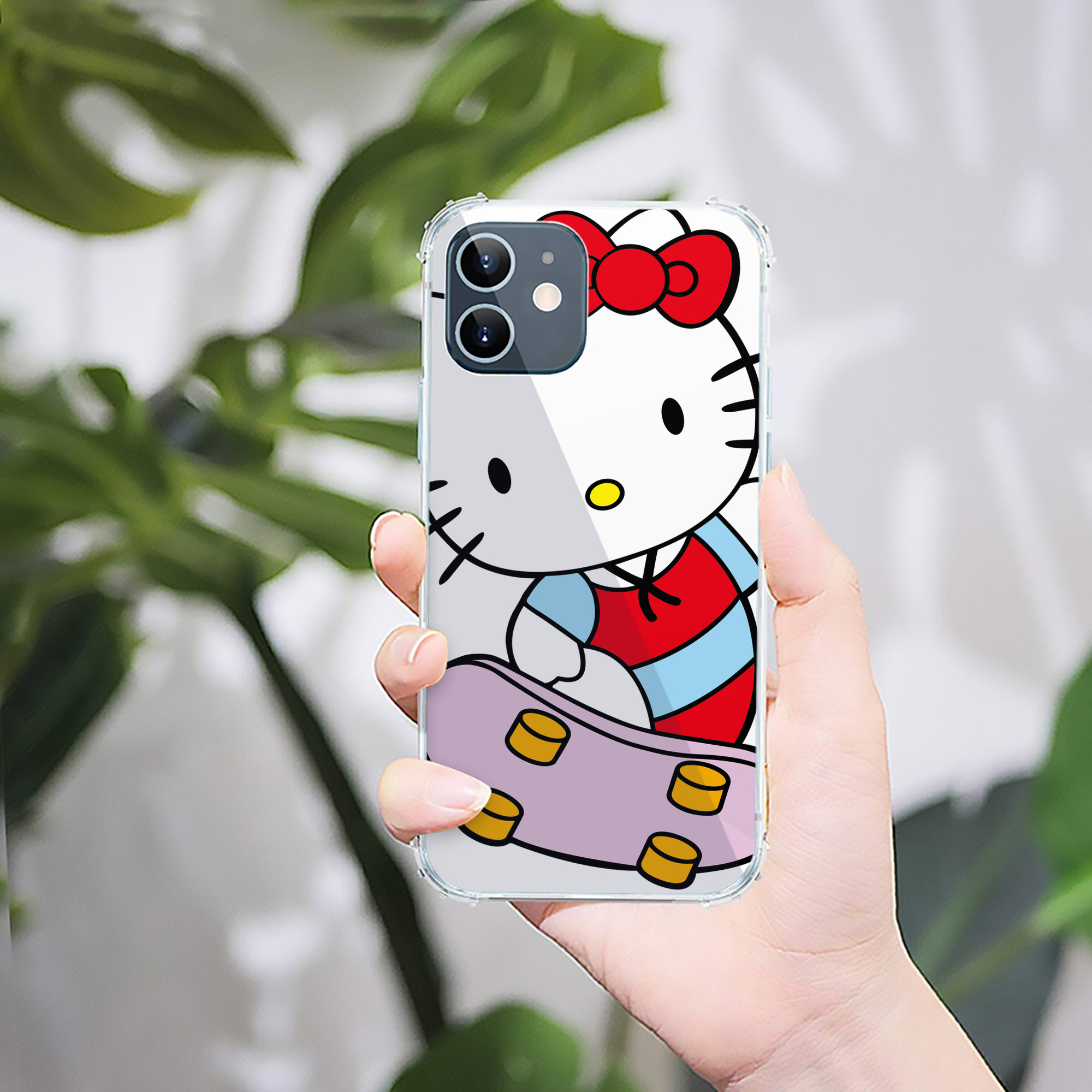 （画像用） Hello Kitty ハローキティ 【iPhone 12シリーズ対応】透明スマホケース（クリアソフトケース）